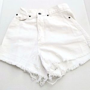 Vintage Palmetto's White Denim Daisy Duke Short Shorts Distressed